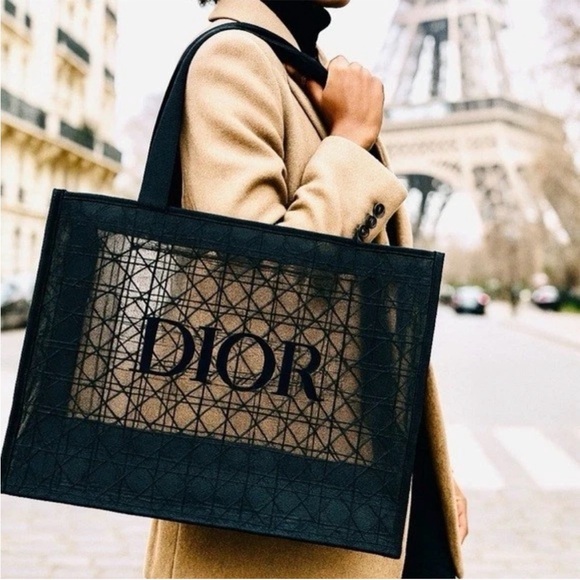 Dior Handbags - Dior Mesh Black Tote Bag